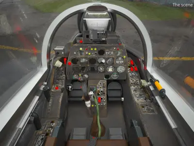  North American F-86 Sabre Jet Fighter Silver with Interior 