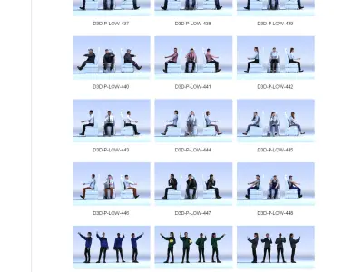 DOSCH 3D - LO-POLY PEOPLE VOL 5 3D model