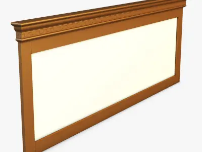 Victory wooden frame with window 3D model