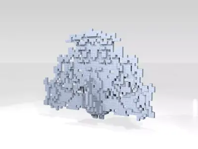 Peafowl Voxel 3D model