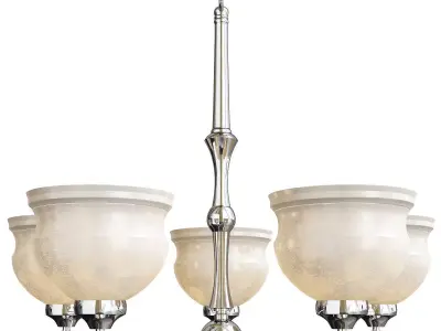  Z Lite Sterling Collection 5 Light Chandelie Low-poly 3D model