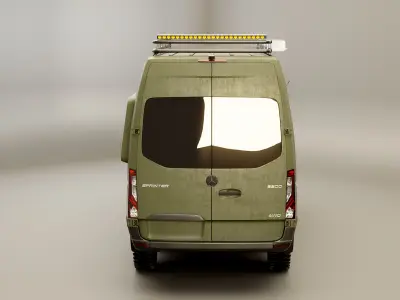  Mercedes Sprinter 4x4 Overlan Camper Military Green 