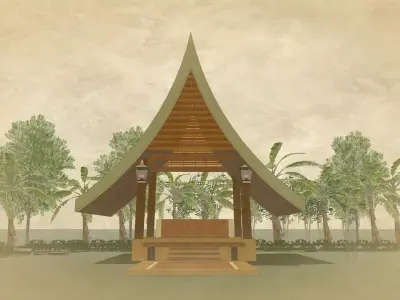 Tropical pavilion 3D model