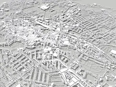 Cityscape Odense Denmark 3D model