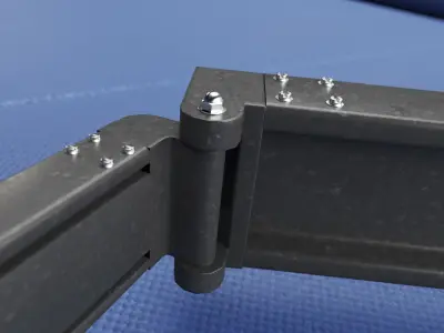 Awnings set for cafe 2 3D model