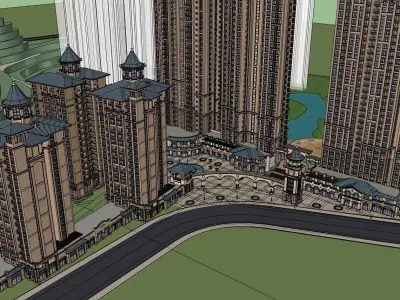 ancient archiecture highrise 3D model