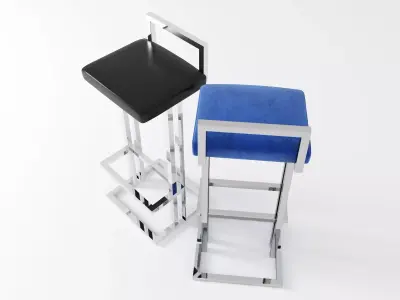 Vintage Bar Stool 3D model