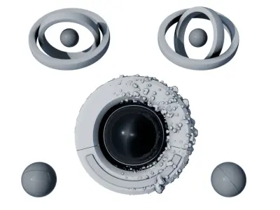 Sci-fi Hardsphere Low-poly 3D model