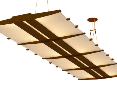 Wing Linear Suspension Ceiling Light 3D model