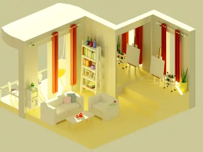 curtain 3D model 17