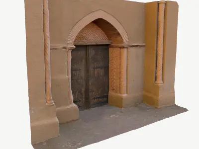 Medieval nomad building door Low-poly 3D model purchase