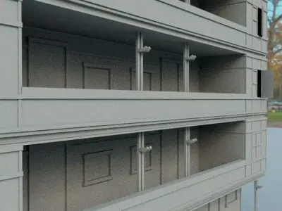 low poly building Free low-poly 3D model buy