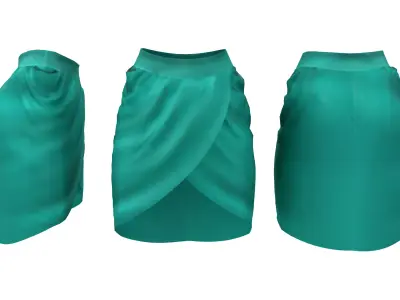 Tulip Skirt Low-poly 3D model