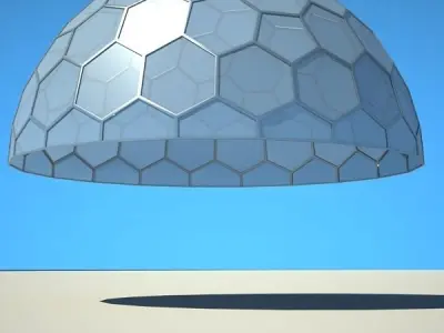 Metallic structure truss 07 Dome 3D model