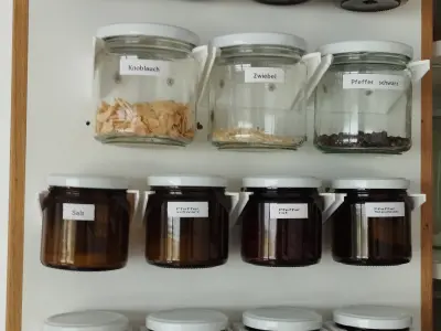 Wall brackets for two spice containers or jars 3D print model