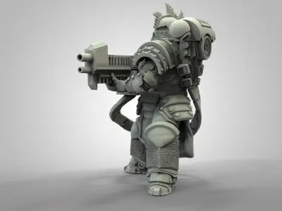 Son of the Snake with Heavy Bolter 3D print model
