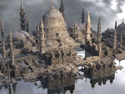 Muslim Crusades Arab  architecture New and Updated version 3 3D model