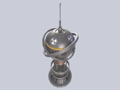 Nuclear reactor Low-poly 3D model 2