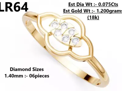 Lightweight Diamond Ring 3D print model