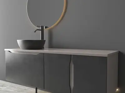 bathroom furniture set 42 3D model