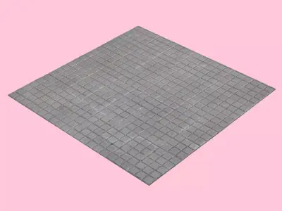 Square Tiled Sidewalk 3D model