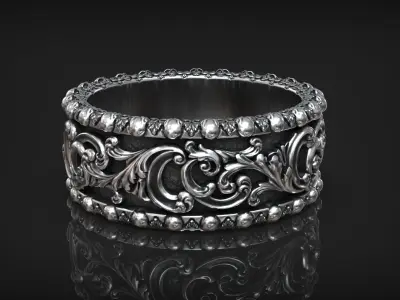 Memento Mori Baroque Skull Head Pattern Brutal Band 3D print model