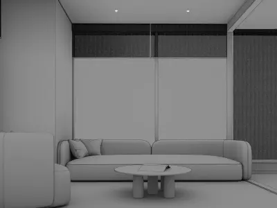 Executive Office MD Room  Sleek Modern Design  3D model