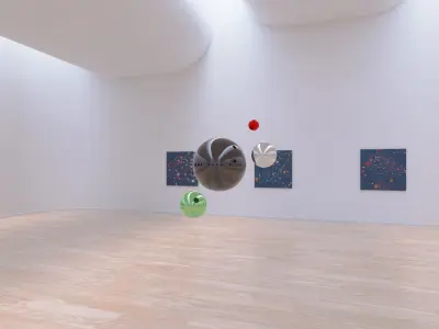 HDRI - Art Museum Gallery Interior 19 - 16384x8192 Texture