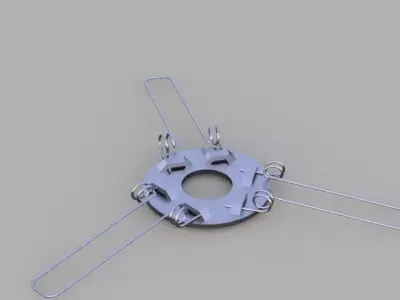 3 Arms Support Shade Spring 3D print model