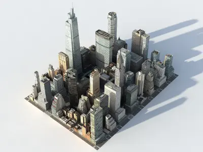  Manhattan District 02 Low Poly Updated 