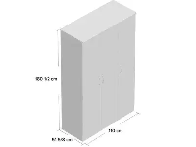 Luke Door Manufactured Wood Wardrobe Free 3D model