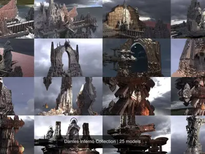 Dantes Inferno Collection 3D Model Pack