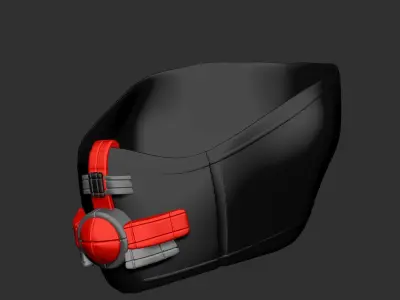gas mask helmet scifi high poly sculpt 3D model 3D model