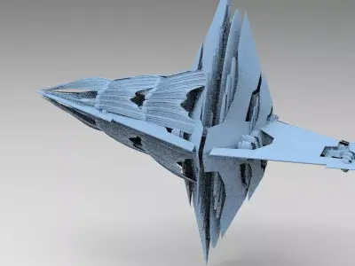 Moss Ruins Alien Shard Dome 3D model