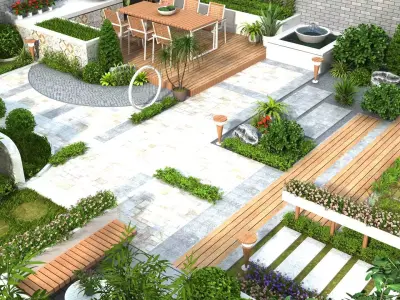 Backyard Design 3D model