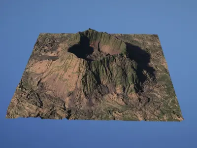 Landscape Environment Volcano Snow 21 Low-poly 3D model