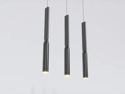 Futuristic Modern Pendant Light 02 3D model