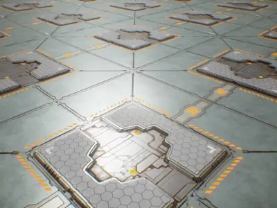 PBR Sci-Fi Spaceship Texture 31 Low-poly 3D model