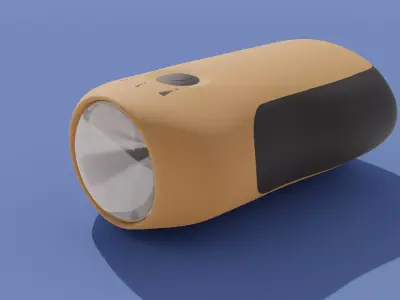Crank-powered Pocket Flashlight 3D model