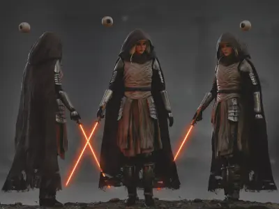 Shin Hati Low-poly 3D model