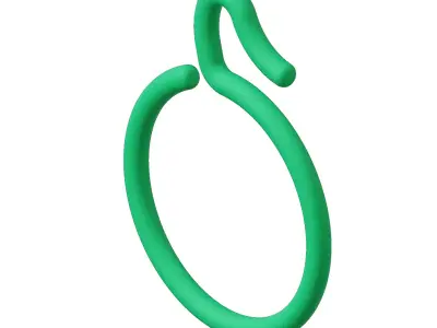 Plastic Window Curtain Hook 3D model