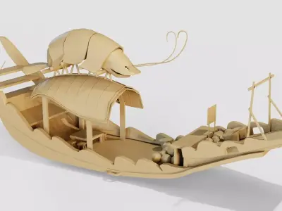 Boat Raya and the Last Dragon Movie 3D model