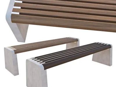 Banc public contemporain FORMA 3D model