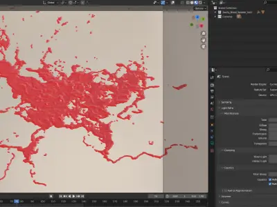 Swirly Blood Splatter Vol2 6 3D model