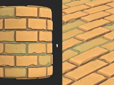 Stylized Brick Tileable Textures Texture