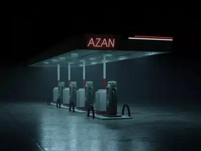 Gas Station 3D model