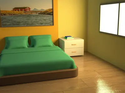 isometric room 3D model buy