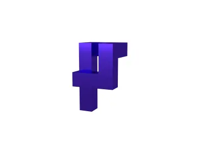 P Symbol v1 008 Low-poly 3D model