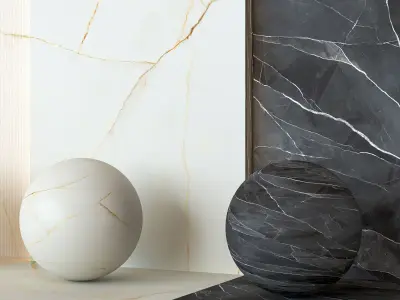 Laminam Diamond Tile Set - 4 in 1 - Marble Style Textures Texture