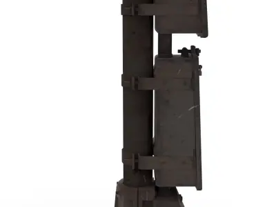 Train Traffic Light 2 3D model